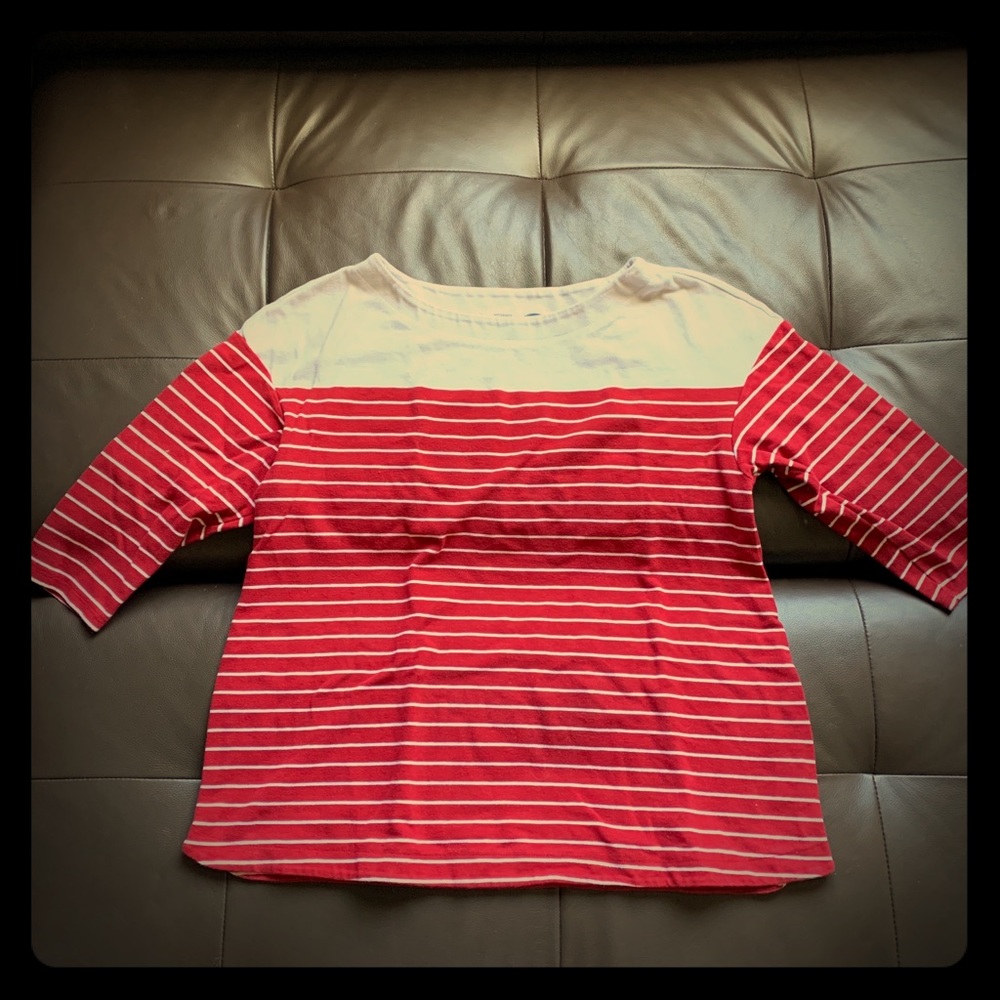 3/4 Sleeve True Red Maternity Shirt